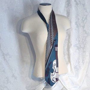Upbeat neck silk tie - Roffe' Vintage - Rare and hard to find! For your Musician